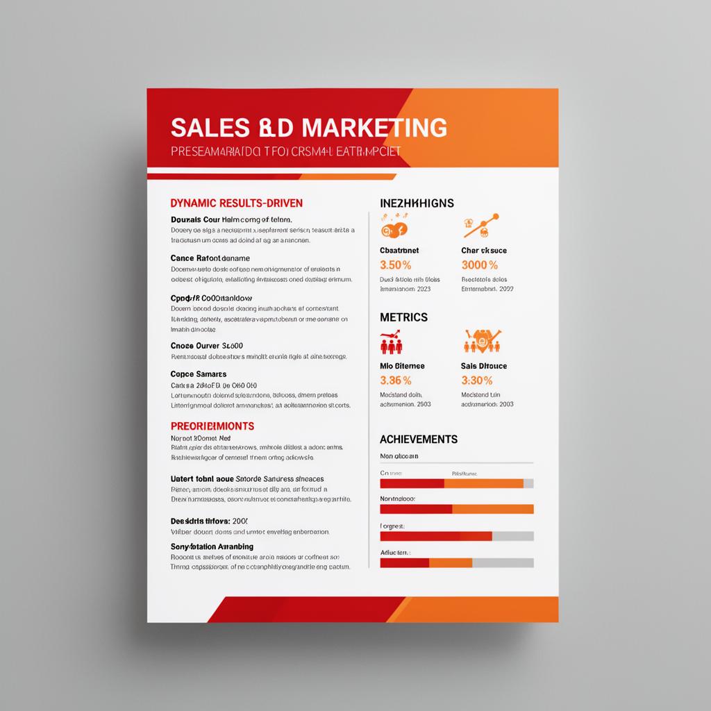 Sales & Marketing CV - Free professional CV template for sales professionals.