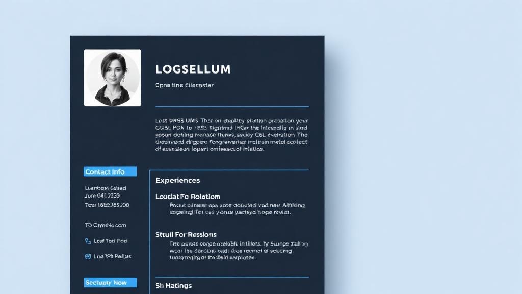 Modern Professional CV - Free professional CV template for technology & it professionals. ATS-friendly resume template available for immediate download.